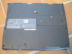 Notebook von unten