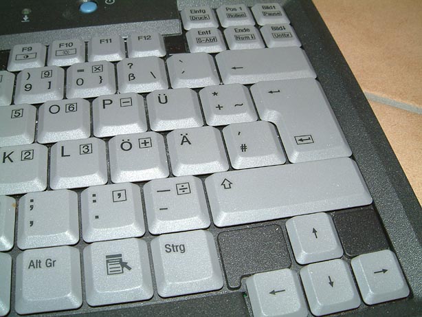 Tastatur in gepflegtem Zustand
