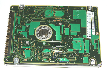 Unterseite der Seagate Festplatte