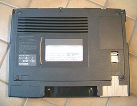 Notebook von unten