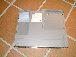 Notebook von unten