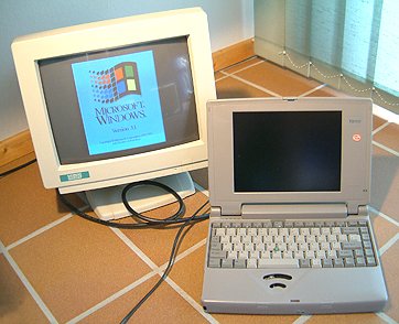 Windows 3.1 läuft mit externem Monitor